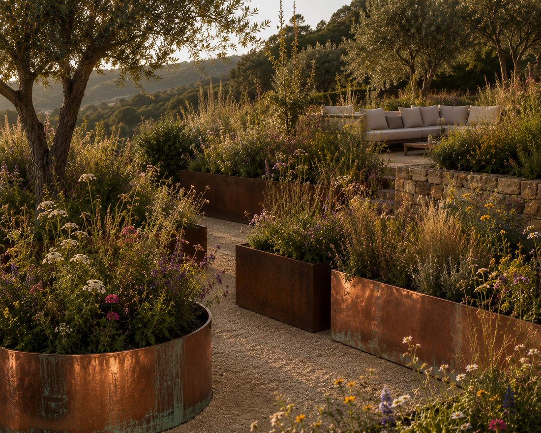 Best Materials for Outdoor Planters: Corten Steel, Copper or Fiberglass?