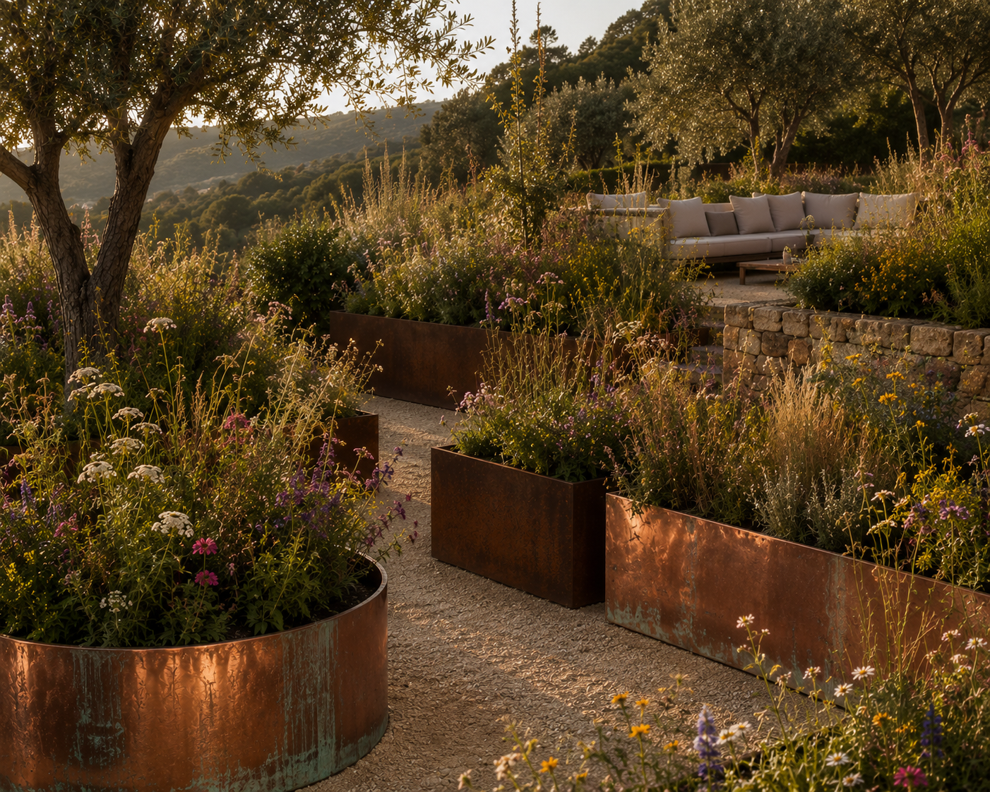 Best Materials for Outdoor Planters: Corten Steel, Copper or Fiberglass?