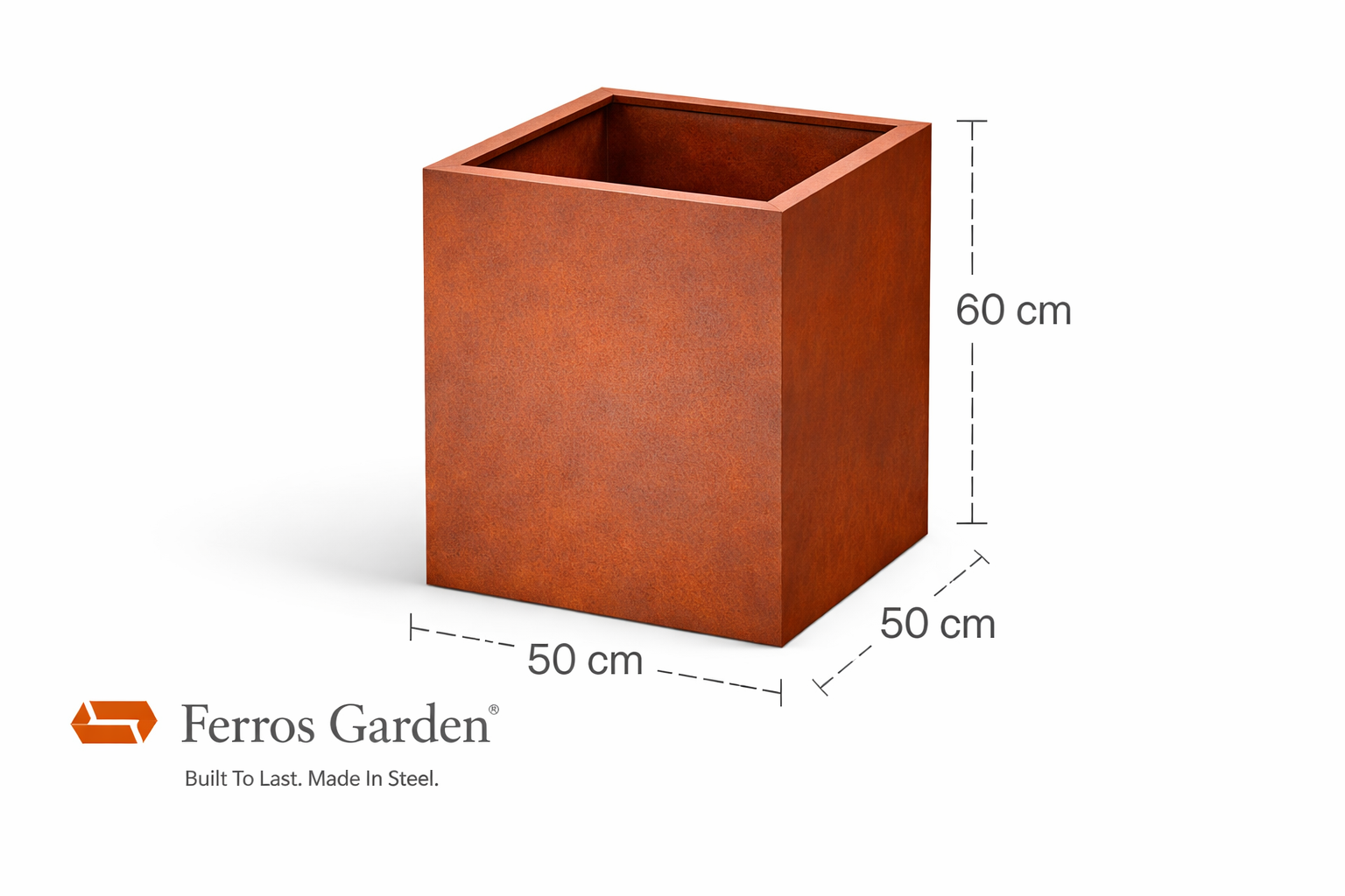 Krukke L50 x B50 x H60 x 0,5 cm