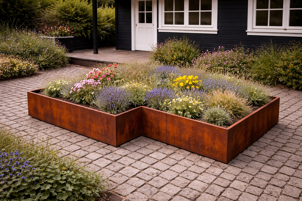 Hjørnehøjbed L200 x L200 x B50 x H50 x 0,3 cm