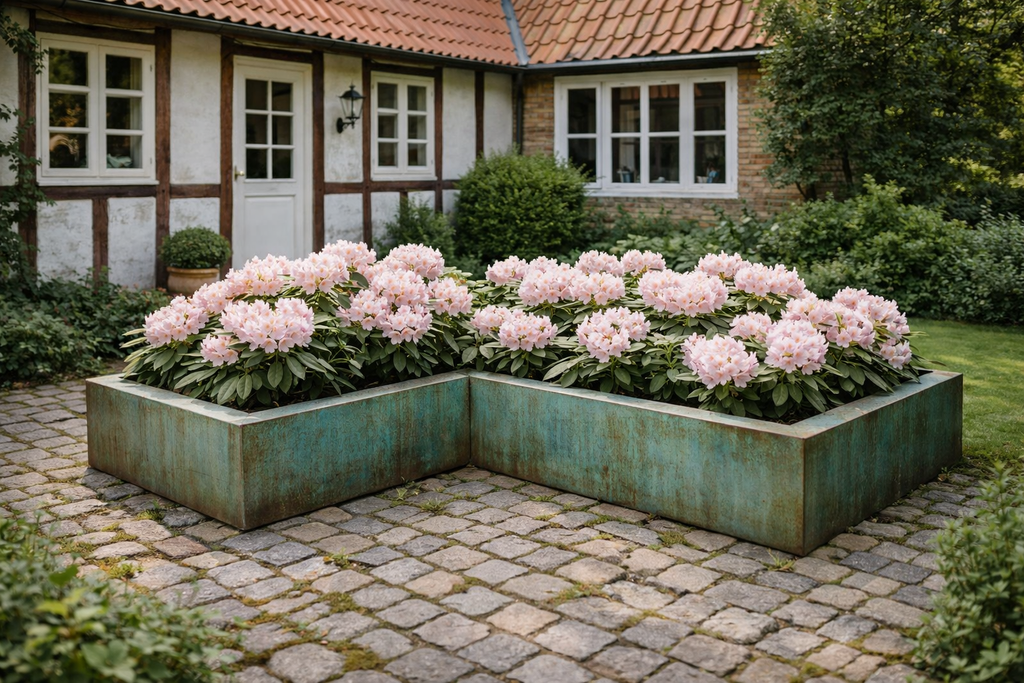 Hjørnehøjbed L200 x L200 x B50 x H50 x 0,3 cm